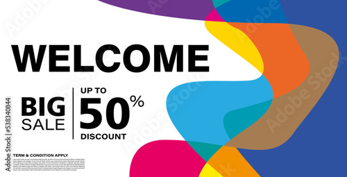 Colorful abstract geometric or fluid banner template. Giveaway, discount, cash back, gift card, and member card bonus design template.