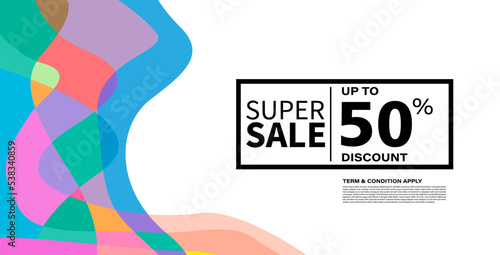 Colorful abstract geometric or fluid banner template. Giveaway, discount, cash back, gift card, and member card bonus design template.