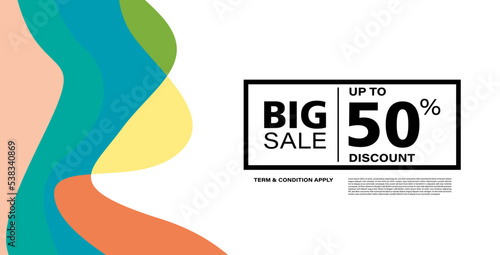 Colorful abstract geometric or fluid banner template. Giveaway, discount, cash back, gift card, and member card bonus design template.