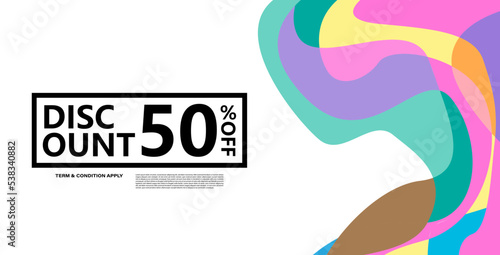 Colorful abstract geometric or fluid banner template. Giveaway, discount, cash back, gift card, and member card bonus design template.