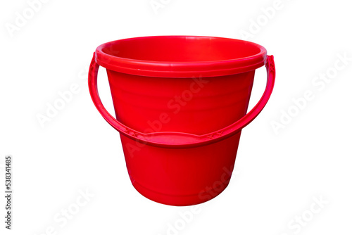 


Red Plastic Balti isolated on the background photo