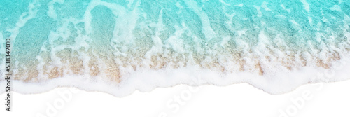 Ocean blue wave isolated on transparent background. PNG photo for your design