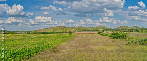  Wind turbines  Chitra Durga  Karnataka India panorama