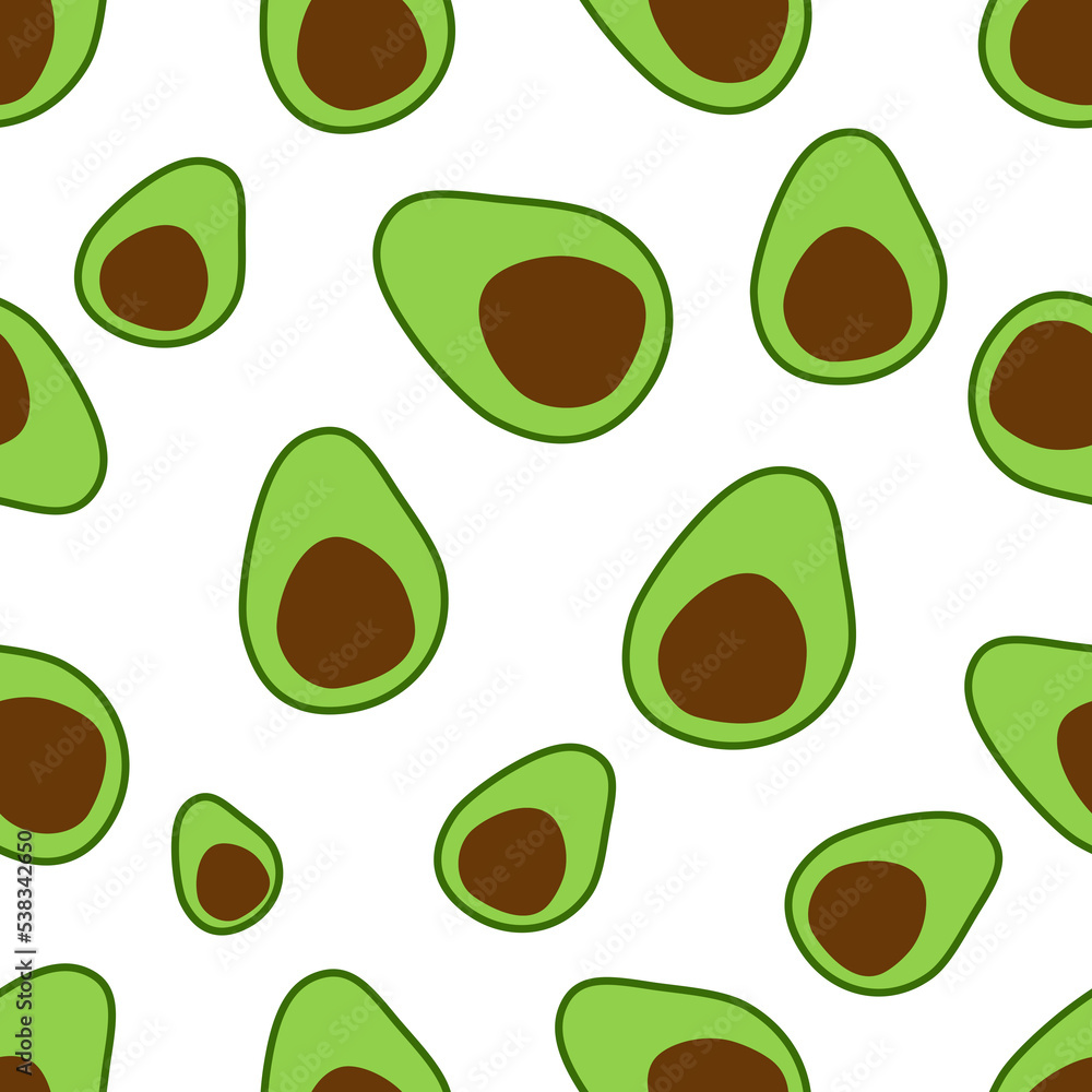 Seamless pattern with avocado Seamless pattern with avocado