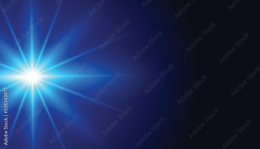 Blue background with shiny glowing light effect design