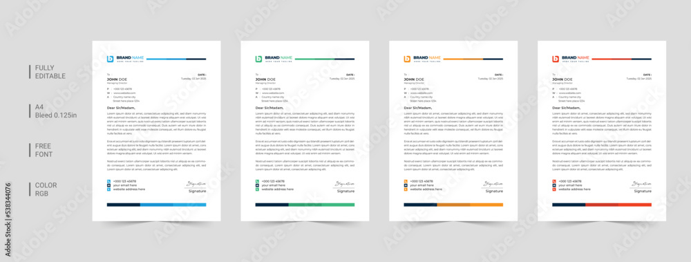 Corporate Business Letterhead  Pad Design