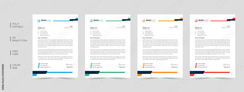 Corporate Business Letterhead  Pad Design