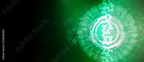 green abstract background tech sci fi innovation pattern design