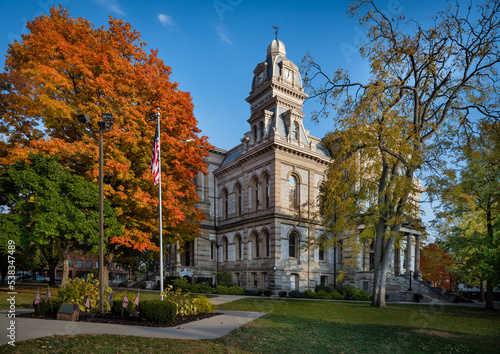 A view of the historic Sidney, Ohio courthouse.
