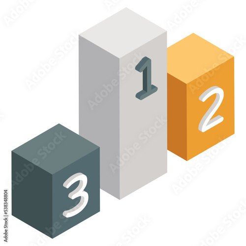 Position ranking board, icon of leaderboard