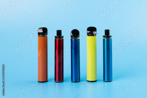 vape, multicolored electronic cigarettes for smoking with different flavors