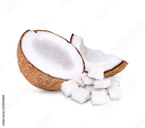 Coconut isolated on transparent background. (.PNG)