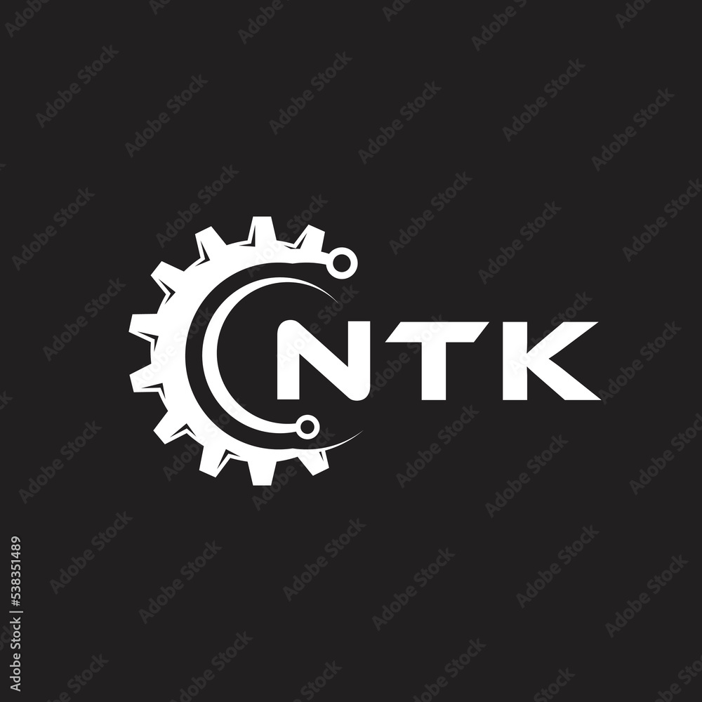 NTK letter technology logo design on black background. NTK creative initials letter IT logo concept. NTK setting shape design.
NTK letter technology logo design on black background. NTK creative initials letter IT logo concept. NTK setting shape design.