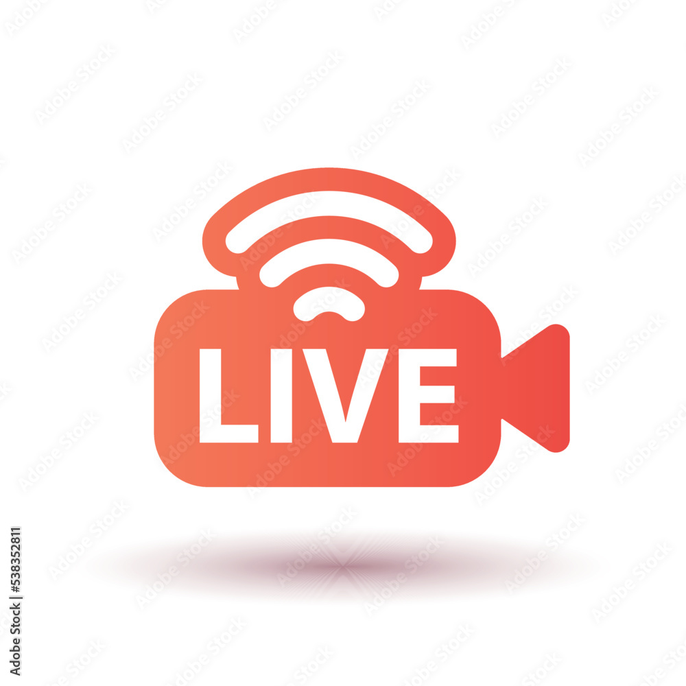 Live stream symbol, icon with smartphone. Emblem for broadcasting, online tv, sport and radio streaming. Live stream symbol, icon with smartphone. Emblem for broadcasting, online tv, sport and radio streaming.