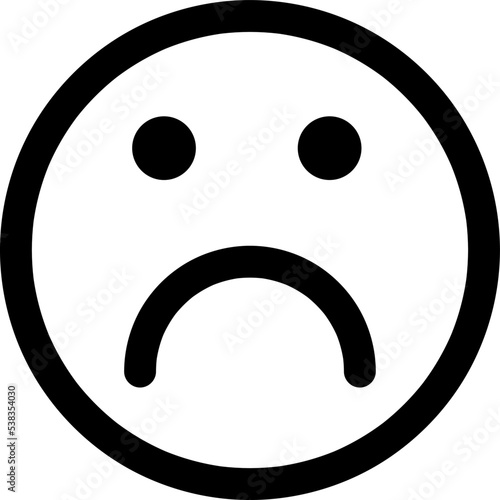  Sad icon in trendy flat style isolated on background. Sad icon page symbol for your web site design Sad icon logo,.eps