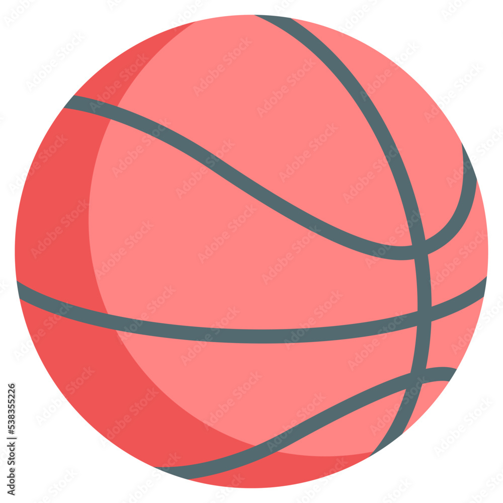       Sports equipment icon, isometric design of basketball 