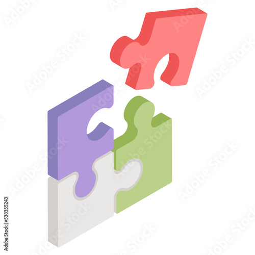 A premium download icon of jigsaw 
