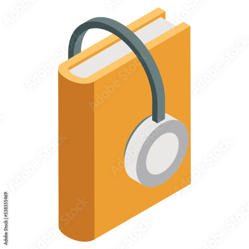 Creative design icon of audiobook