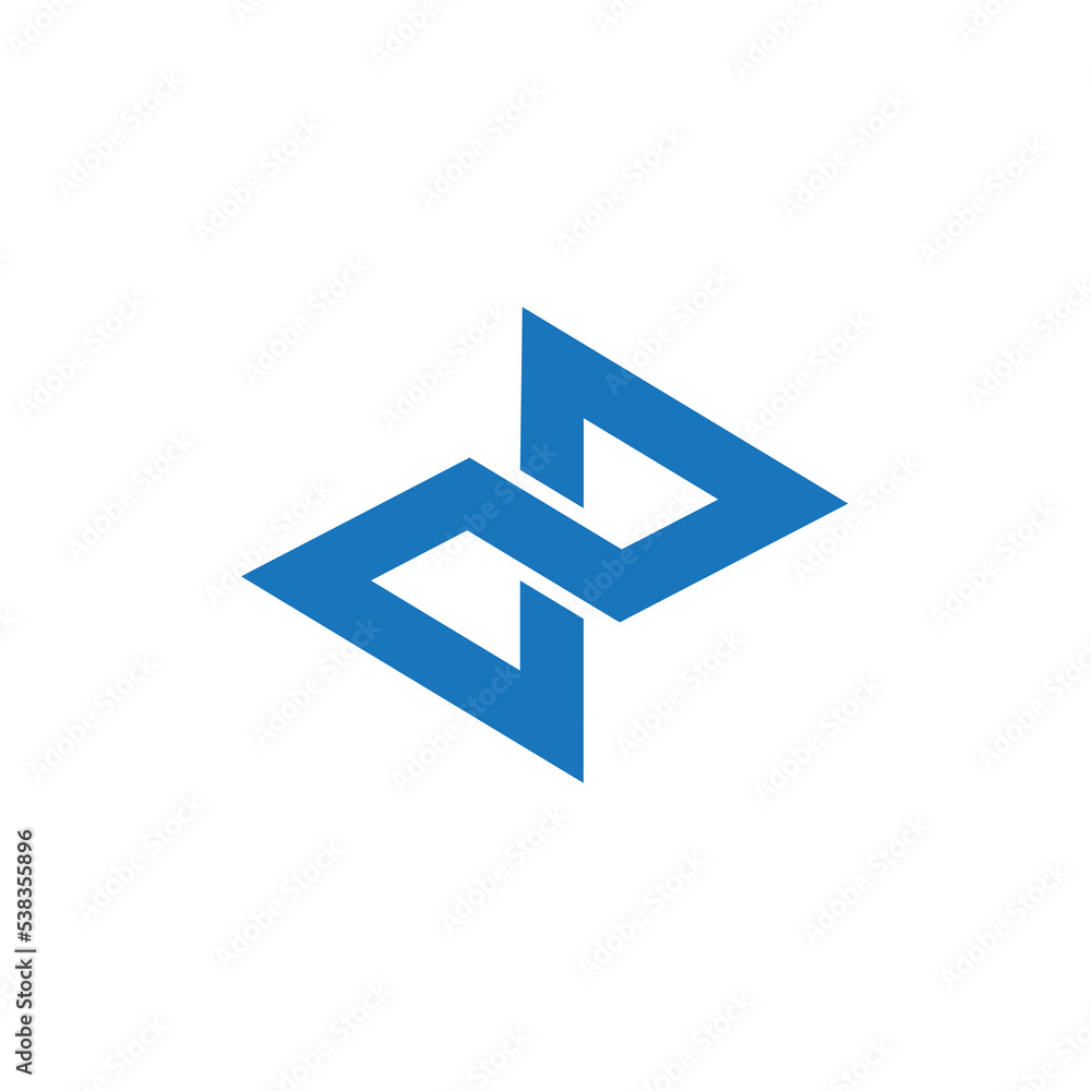 letter dp infinity line geometric simple logo vector letter dp infinity line geometric simple logo vector