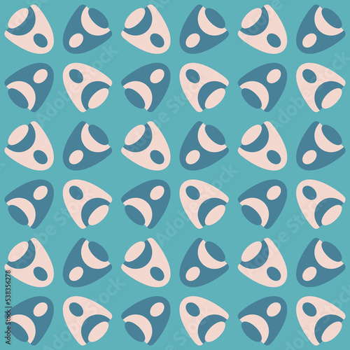 Abstract rounded ornament for decorating any surfaces or things. Seamless pattern.