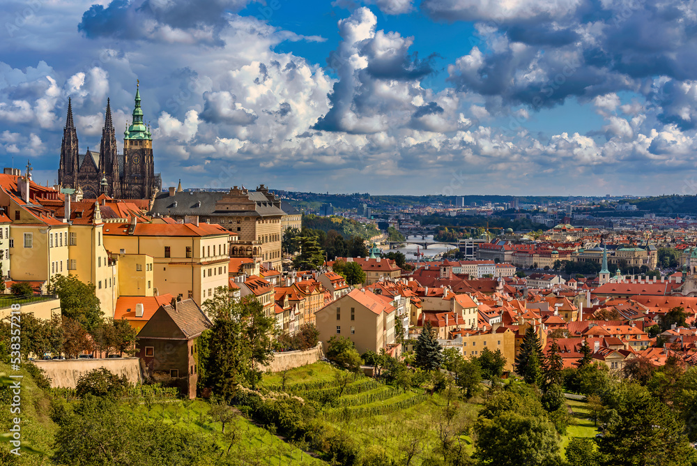 Prague hillside panorama