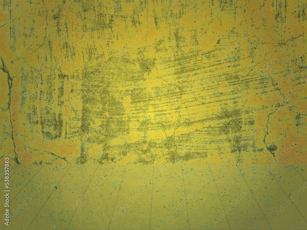Yellow paint wall and floor texture Yellow paint wall and floor texture