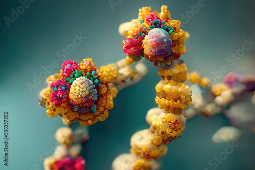 Viral genome is fully released into bacterial cell (artistic visualisation)