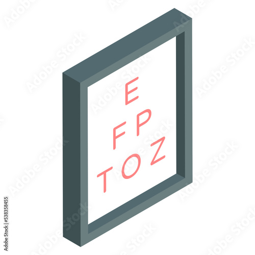 Modern design icon of eye test