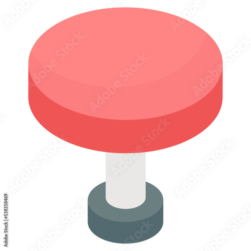 Modern design icon of round table 