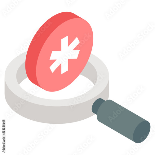 Trendy design icon of medical research 