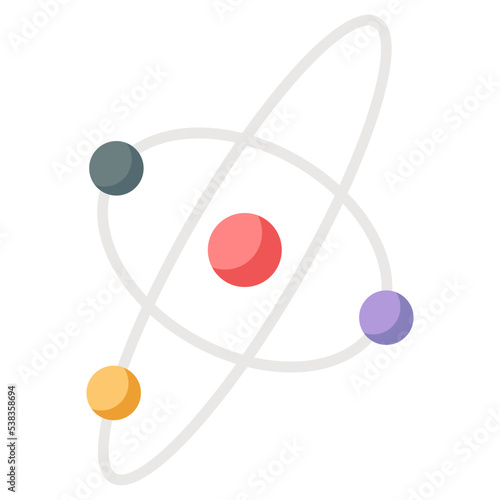 Modern design icon of atom