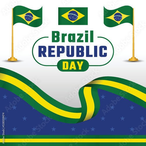 Brazil Republic Day Vector Illustration template