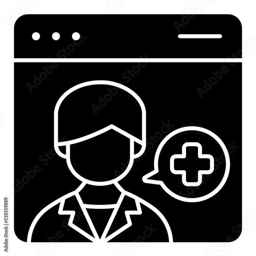 telemedicine solid icon