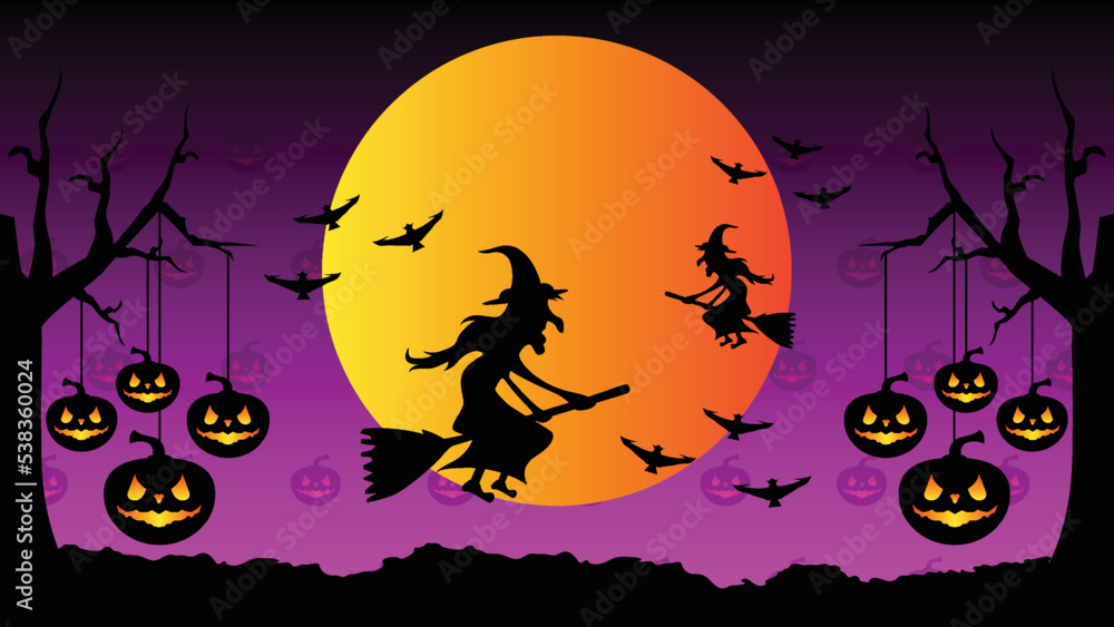 Hallowen design vector illustration, Background Hallowen design vector illustration, Background