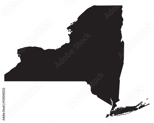 Black vector file of the state of New York