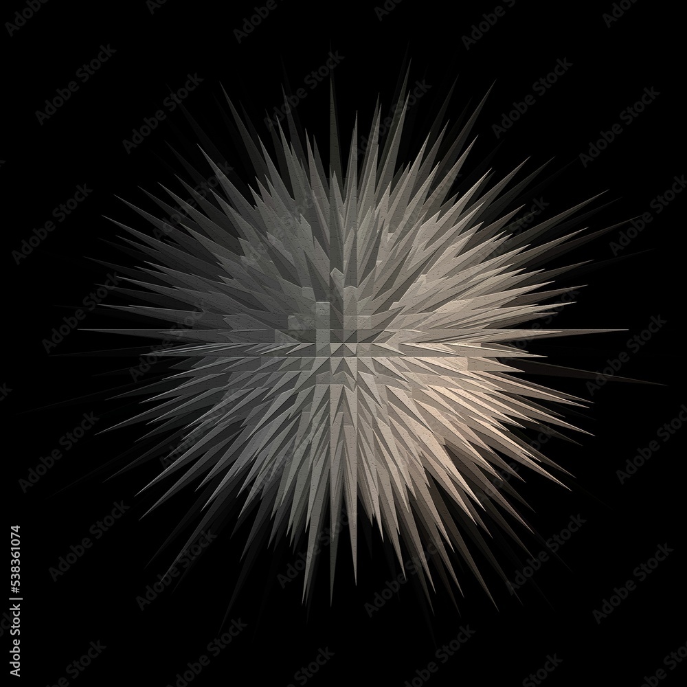 Sunburst wavy geometric background design. 