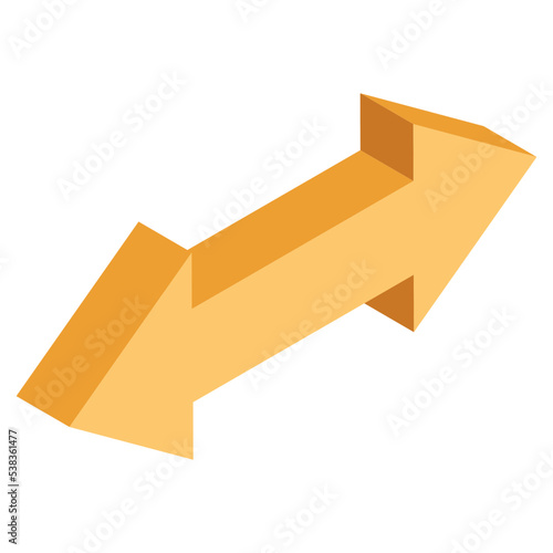 A perfect design icon of horizontal double head arrow