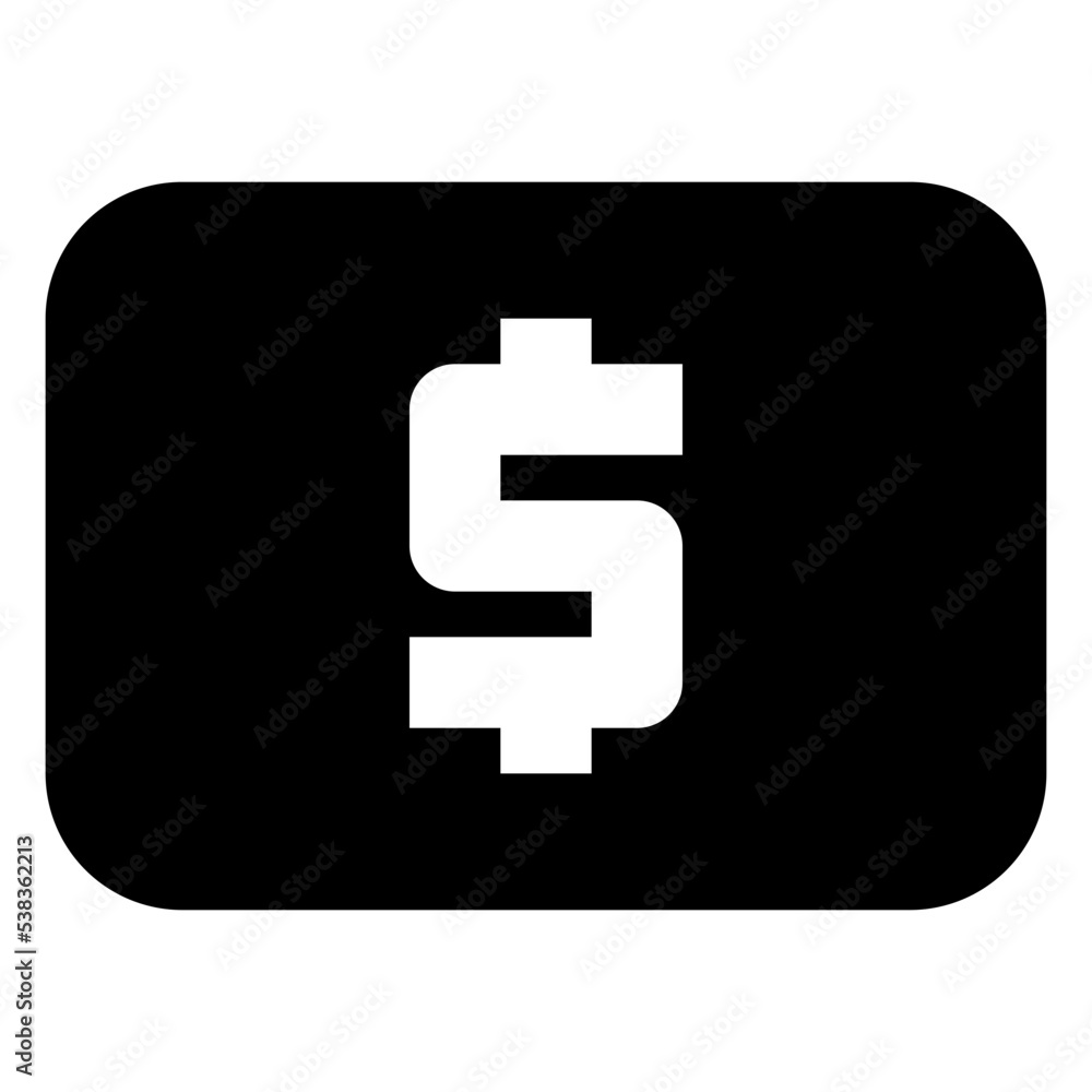 Fototapeta premium Icon Cash With Style Glyph