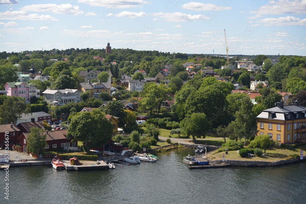 Aerial view of Vaxholm (sweden)