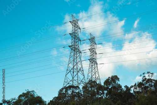 electricity towers photo
