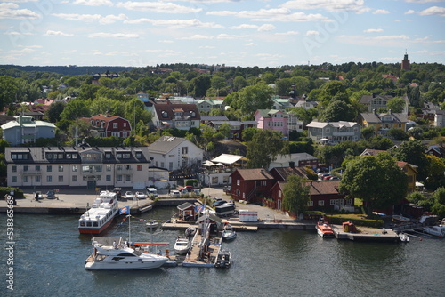 Aerial view of Vaxholm (sweden) photo