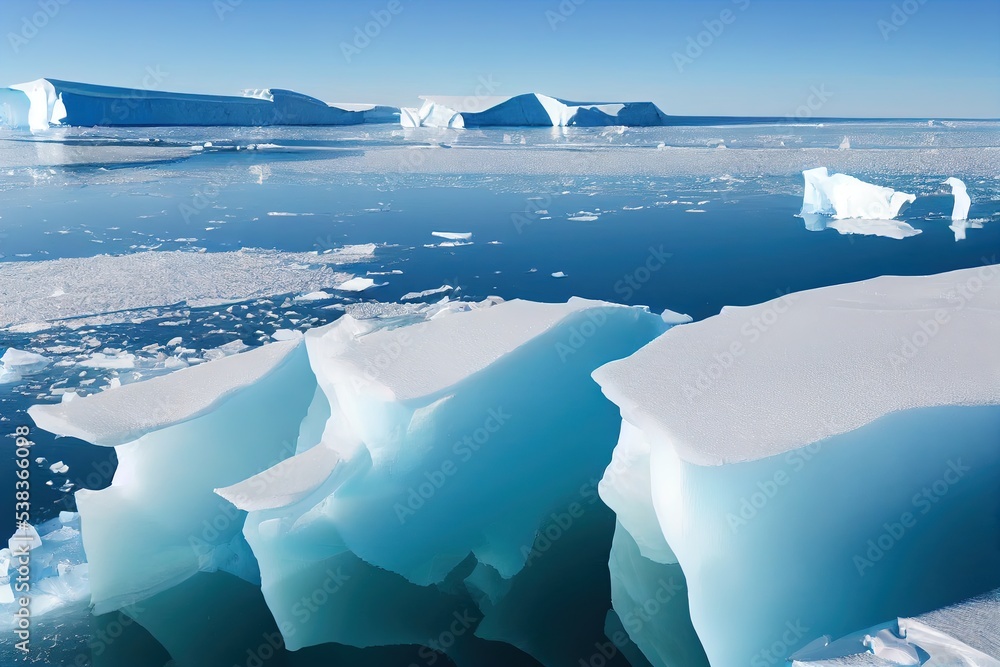 Icebergs - obrazy, fototapety, plakaty 