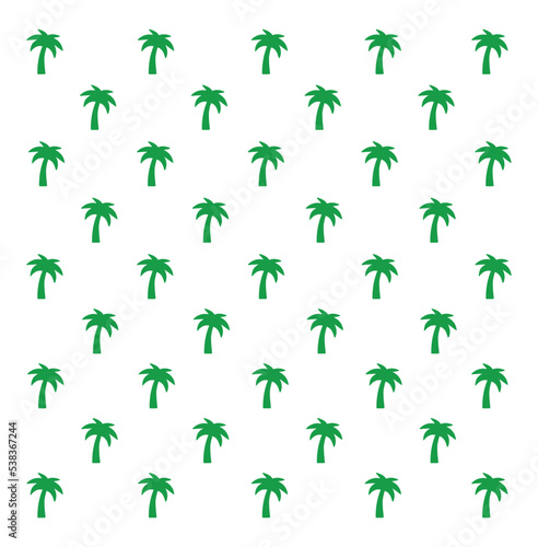 Green coconut palms pattern. Vector illustration  design  icon