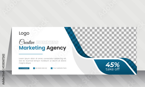 Creative Business social media Cover Design. modern banner design template. Creative social media cover template
