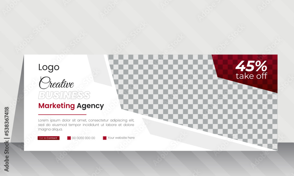 Fototapeta premium Creative Business social media Cover Design. modern banner design template. Creative social media cover template 