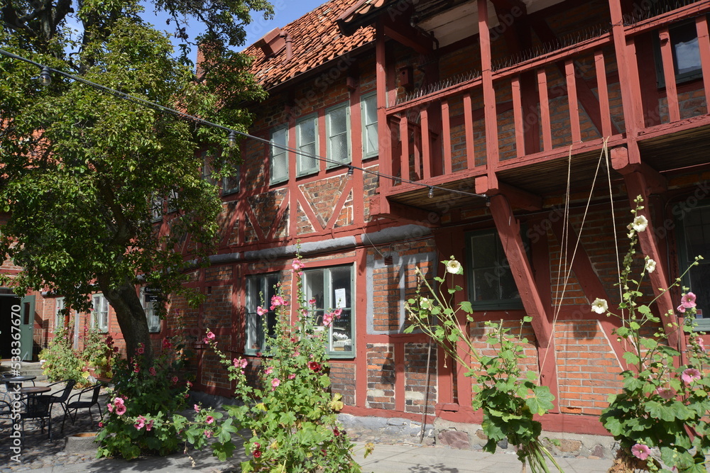 Fototapeta premium Historical buildings in the old town of Ystad, Sweden