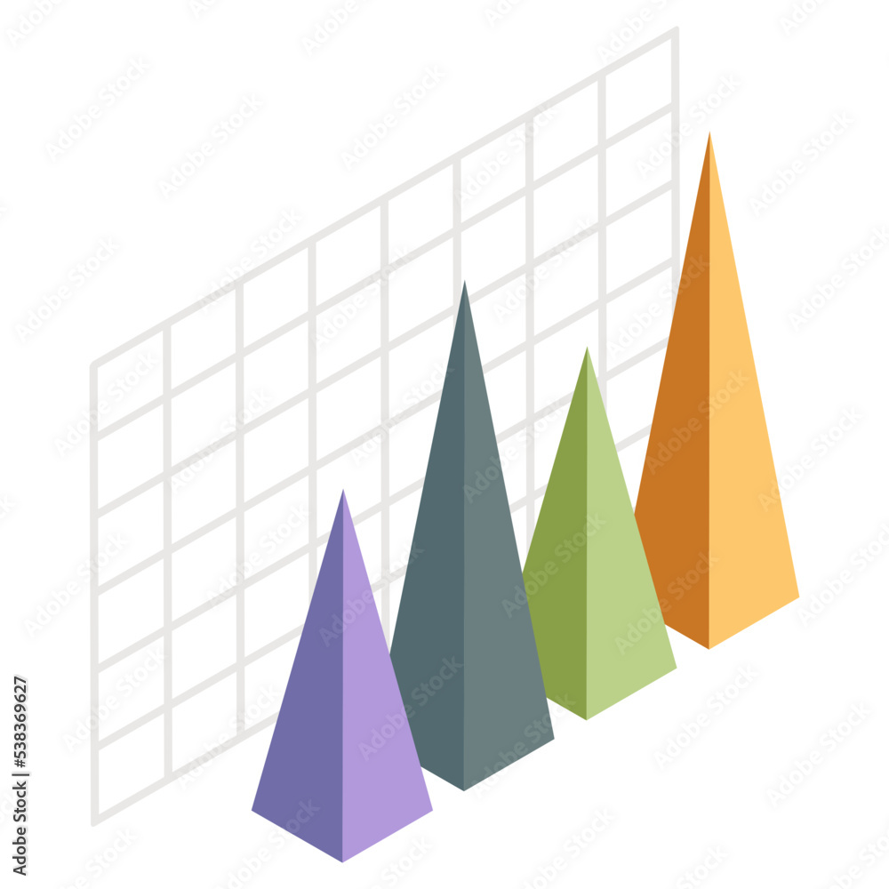 Creative design icon of mountains chart Creative design icon of mountains chart