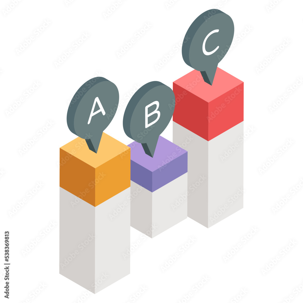 Trendy design icon of abc chart Trendy design icon of abc chart