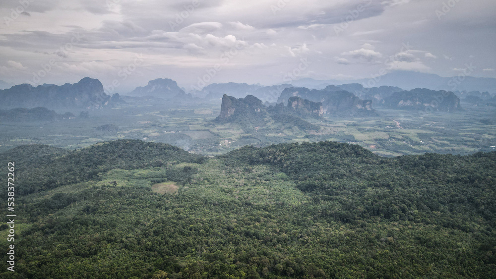 The scenic landscape of Krabi Province in Thailand The scenic landscape of Krabi Province in Thailand