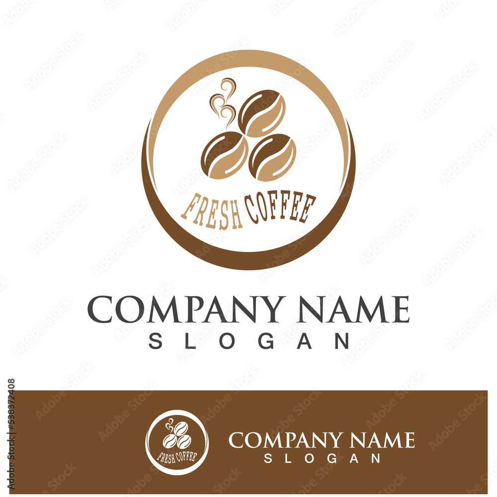 coffee bean icon drink logo images